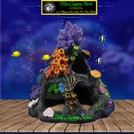 Mô Hình Tháp San Hô - Trang trí bể cá cảnh tạo hang trú ẩn cho cá. tép