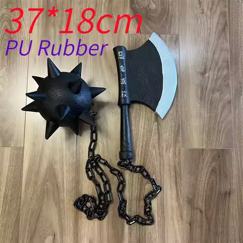 Demon Slayer Props Himejima Gyomei Meteorite Hammer Axe Knife Broad Sword Cosplay Weapons Safety PU