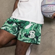 Bktsqd New Style American Basketball Shorts Casual Sports Beach Pants Mesh Not Knee Quarter Pants