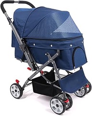 Lightweight Folding Travel Pet Stroller Dog Stroller For Medium Small Dogs With Sturdy Steel Frame B
