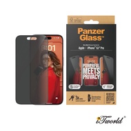 PanzerGlass Ultra-Wide Fit Screen Protector, Privacy for iPhone 15