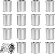 Esamploe 16 Pack Empty Metal Paint Cans with Lids(1/4 Pint Size),1/2 Cup Capacity Touch Up Paint Containers,Paint Storage Containers for Leftover Paint,Tiny Empty Unlined Pint Paint Pails