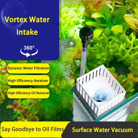 Silent Aquarium Fish Tank Electric Oil Removal Film Water Surface Mini Oil Film Processor Oxygenatio