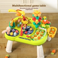 Early Education Activity Table with Fishing and Whack-a-Mole Games – Multifunctional Learning Toy Ta