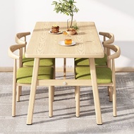 Nordic Commercial 6-Person Dining Table Household Person Combination 4 Small Apartment Eating Rental