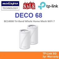 TP-LINK DECO BE68 2-Pack BE14000 Tri-Band Whole Home Mesh WiFi 7 System ( Pack of 2 ) - 3 Year Local