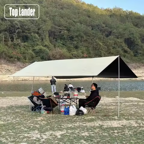 Camping Black Coating Tarp Waterproof Tent 3x5 3x4m 3x3m Outdoor Canopy Shade Awning Hiking Beach Bl