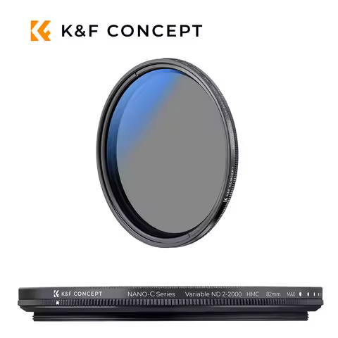 K&F CONCEPT ND Filter ND2-2000 VND Neutral Density Filter Fader Multi Coated for 49/52/55/58/62/67/7