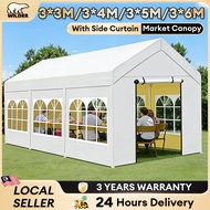 【WTHB】3x3M Full Set Gazebo Tent Khemah Lipat Bazaar Heavy Duty Canopy 10x10 Ft Khemah Niaga Khemah K