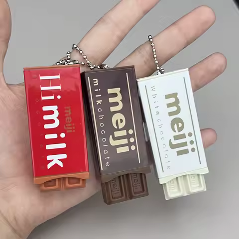 The best-selling Bandai Meiji chocolate "Bye-bye" fun food toys, stress-relieving toys, keychains, s