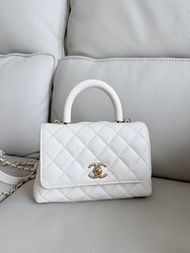 Chanel  coco handle 白色荔枝皮