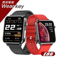 Micro engraving E86 smart watch 1.7 inch blood pressure, blood oxygen, body temperature, ECG, sleep,