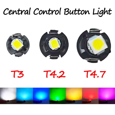 10Pcs T3 T4.2 T4.7 12V LED Super Bright Car Dashboard Light Air Conditioning Light Center Console Li