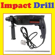 Mesin Gerudi Pengorek Bata Dinding Hentak Tukul Kayu Besi Impact Hammer Drill Wood Steel Iron Wall D
