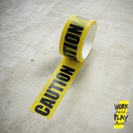 WHPH shop Box Sealing Tape Parcel Boundary Length 25 Meters CAUTION WARNING DO NOT ENTER