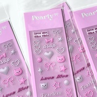 PEARLY STICKER PEARL STICKER, 3d Pearly Sticker, bow, pearl