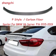 X6 Series F16 Performance Style Carbon Fiber Rear Trunk Spoiler for BMW X6M F86 sDrive35i xDrive35i 
