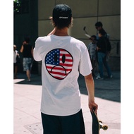 Premium Cotton T-Shirt Short Sleeve Printed With Huf Bummer USA SS Skateboard Flag Couple Fashion Sh
