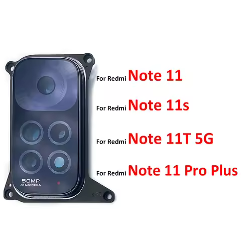 New Back Rear Camera Glass Lens Circle Cover Frame For Redmi Note 11S 11 11T 5G / Redmi Note 11 Pro 