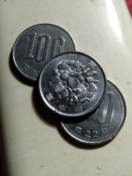Uang koin jepang 100 yen nikel japan