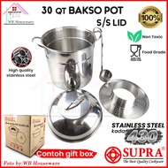 Supra Pan tong Meatball Pot 28.5lt + Stainless Lid / stock Pot Stainless 30qt Large Boiled Cooking C