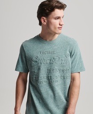 Superdry Vintage Logo Embossed T-Shirt - The Falls Road Green Snowy