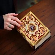 HTISOK Orthodox Church Bible Cover with Colored Enamel Decorative Alloy Protective Shell for Religio