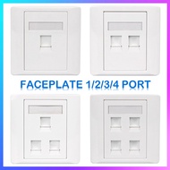 RJ45 Cat5e Cat6 1/2/3/4Ports Faceplate Data Wall Socket Outlet FacePlate 1Gang2Gang RJ45 Wall Socket