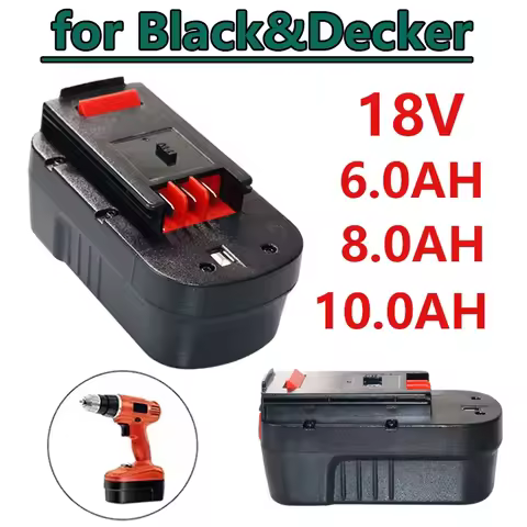 18V 6.0 8.0 10.0Ah power tool battery for Black&Decker A18 A1718 A18NH HPB18 HPB18-OPE FS1800CS FS18