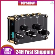 1-in-4-out Passive Mixer Module Mini Stereo 4-Channel Passive Mixer Audio Mixer 1 Audio Input to 4 Output Ultra Compact Low Noise for Recording Studio Console Stage Small C