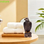 INSTORE Garden Eagle Statue, Lifelike Sturdy Eagle Repellents Statue, Creative Waterproof Resin Craf