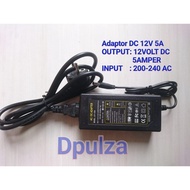 adaptor 12v 5a 12volt 5amper pompa dc ampli charger ledstrip cctv dll