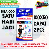 spanduk 1 hari jadi / spanduk banner etalase konter pulsa / spanduk konter hp / banner konter pulsa 