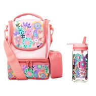 Smiggle Junior Strap Lunchbox & Smiggle Junior Bottle Set - Garden Friends