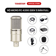 Bộ Mic Thu Âm Hát Livestream Takstar PC-K200 (Gen 1) Bản Full Nguồn 48V Dây Mic & Phụ Kiện Chính Hãn