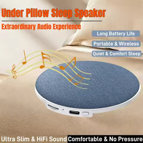 Underpillow Sleep Speaker Ultra-Thin HiFi Noise Cancelling Bone Conduction Speaker Used For Deep Sle