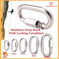 STAINLESS STEEL OVAL SNAP HOOK LOCKING CARABINER ( 5MM,6MM,8MM,10MM )