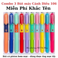 [Free Name Engraved] Combo of 3 Canh Dieu 106 pens (CD106R) with sharpened nibs/smooth nibs with nam
