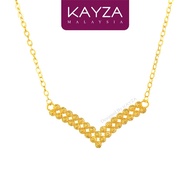 135N (5.7g) KAYZA V-Cascade Necklace Handcrafted Designs in Vietnamese Emas Saduran Plated Gold