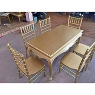 Set Kursi Tifany Cat GOLD (emas) KURSI AKAD FURNITURE MURAH