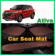 Perodua Ativa Full Set 3pcs Ice Silk Cool Car Accessories Seat Covers Cushion Seat Mat Kereta