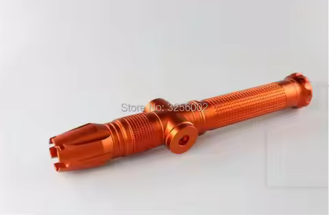Blue 450nm Laser Pen High Power Laser Light Pointer Flashlight ﻿Adjustable Burning 5 Caps No Battery