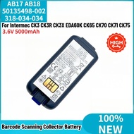 New AB17 AB18 50135498-002 318-034-034 High Quality Battery 3.6V 5000mAh for Intermec CK3 CK3R CK3X 