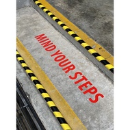 Reflective Mind Your Steps Cut Out Sticker