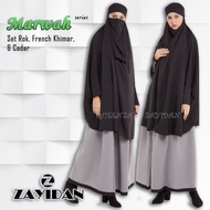 Promo French Khimar Setelan Rok Marwah Zayidan Gamis Wanita Muslim