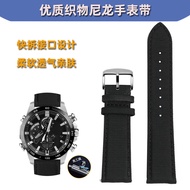 Dây Đeo Đồng Hồ Thể Thao Bằng Vải Nylon Thay Thế Cho Casio Edifice Series EQB-800BL EQB-501 EQB-900 