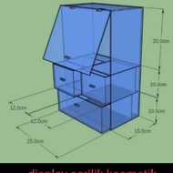 3-tier cosmetic acrylic Display