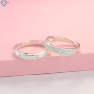 Nhẫn cặp bạc đẹp nhẫn đôi nam nữ đơn giản khắc tên ND0405 - Trang Sức TNJ