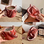 Tako Octopus Water Glass Mug Coffee cup The Mustache Is A Jug gift Cute 70108