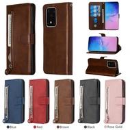 Samsung A31 A21S A51 A71 S20 Ultra S20Plus Case Flip Leather Zipper Wallet Stand Phone Cover